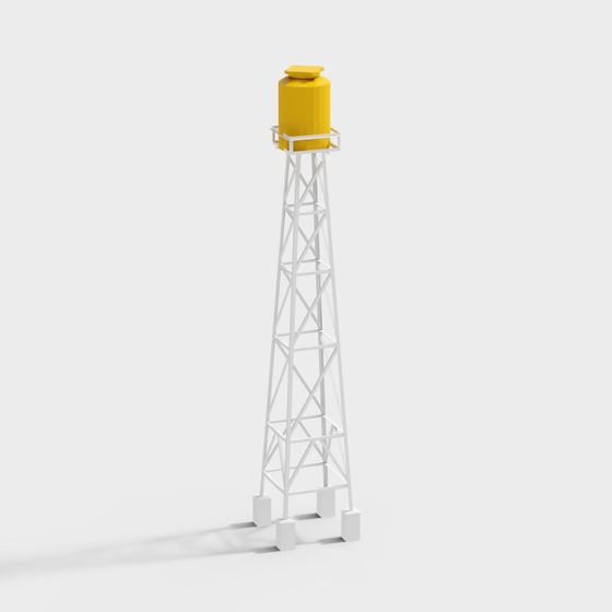 Industrial Style Storage Tank Tower 3D model