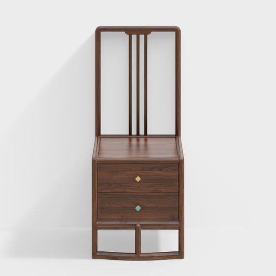 Retro Minimalist Nightstand 3D model
