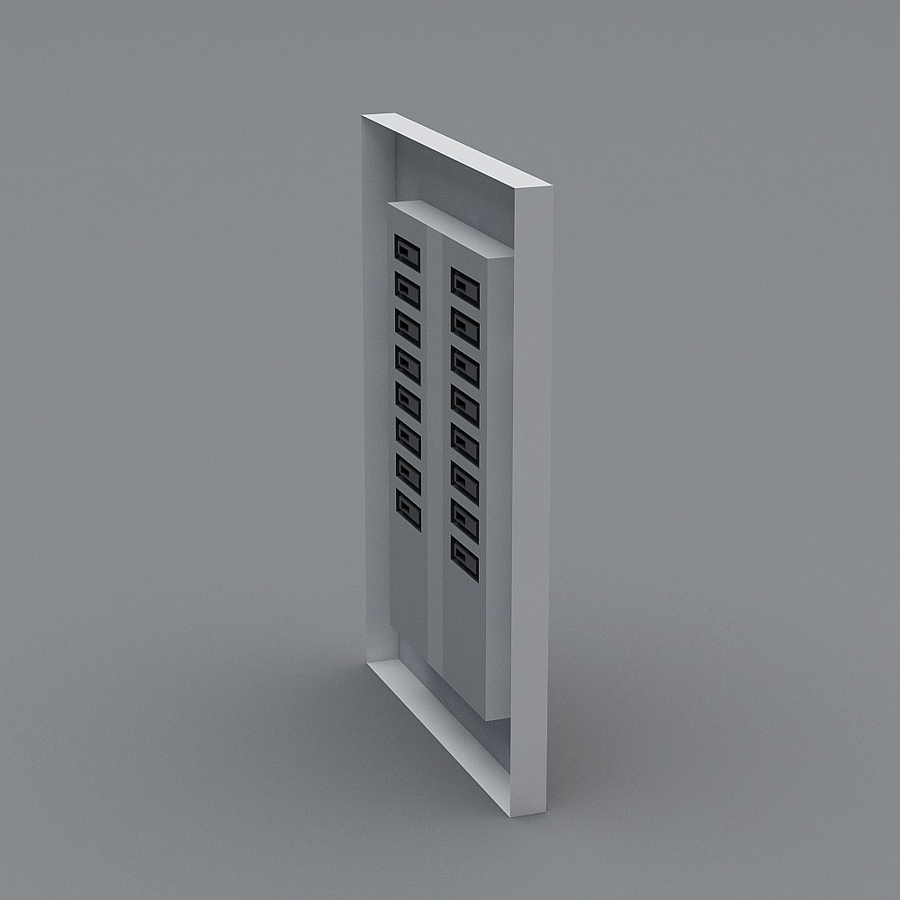 Urban Window Low-Poly 3D Model