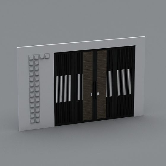 Minimalist Future-Inspired Elevator Door 3D model