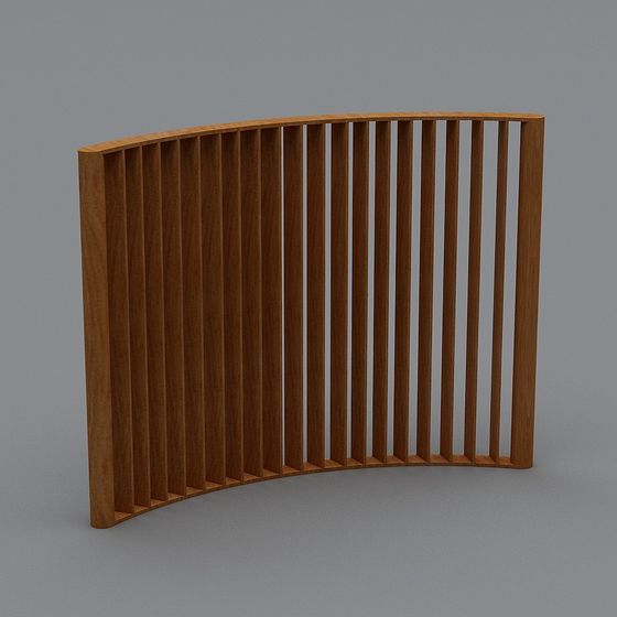 Unique Low-Polygon Curved Wood 3D model