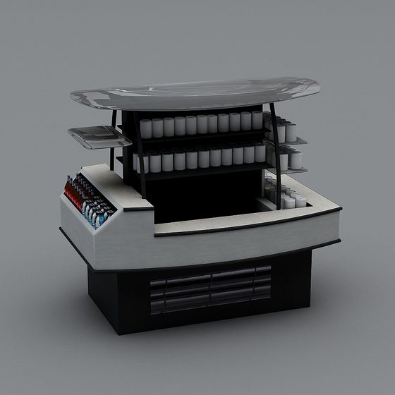 Futuristic Convenience Store Display Cabinet 3D model