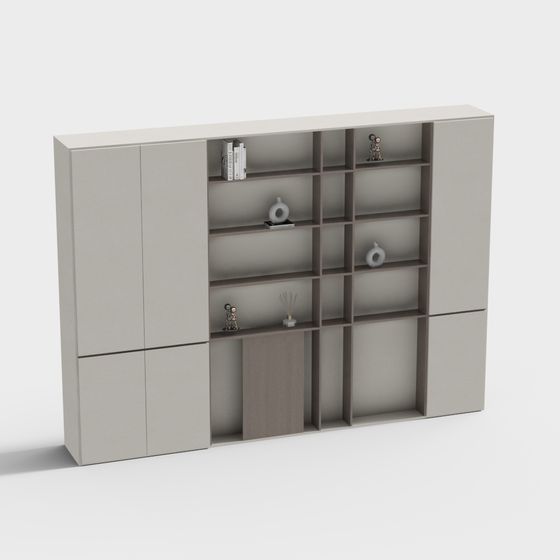 Modern Minimalist Bookshelf 3D model