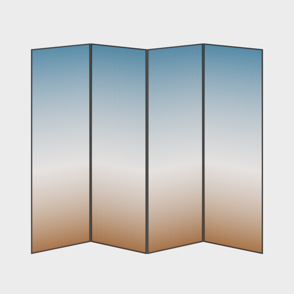 Modern Rainbow Glass Screen