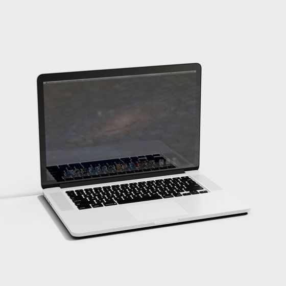 Realistic Low-Poly Laptop 3D Model