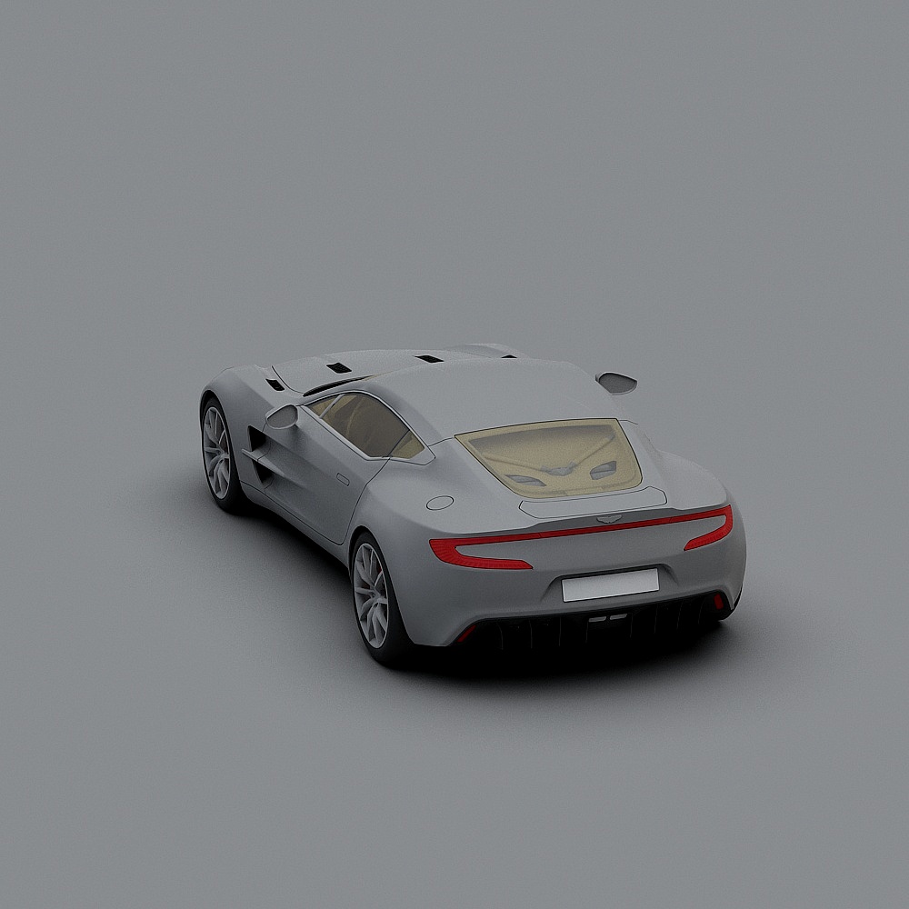 Sleek Low-Poly Sports Car 3D model