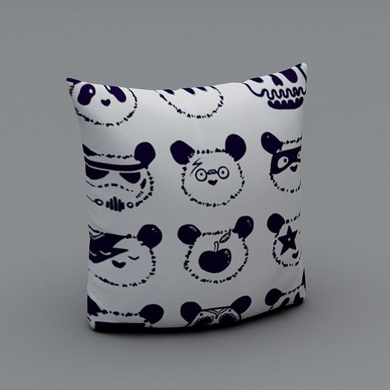 Panda Pillow 3D model