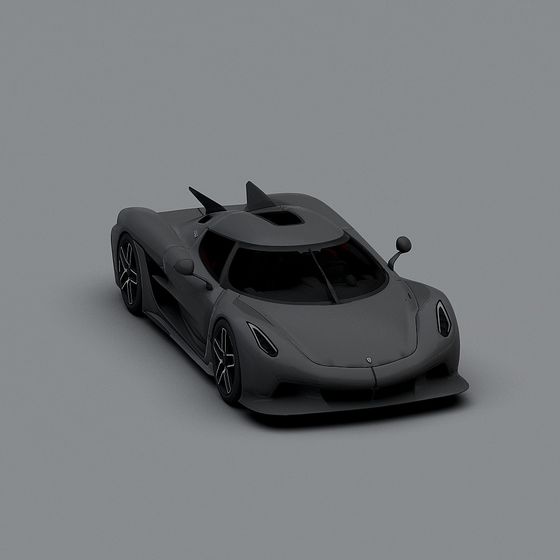 Futuristic Low-Poly Racing Car 3D model