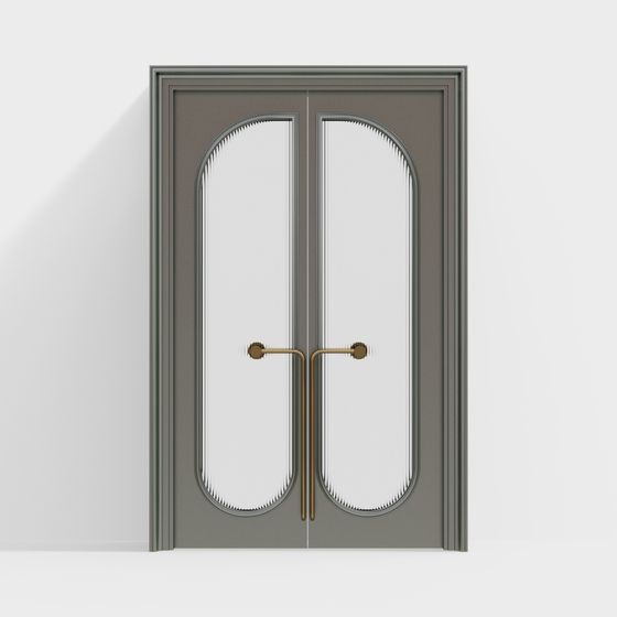 Stylish Double Door 3D model for Modern Design