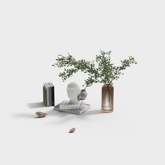 Natural Desk Corner 3D Model for Creative Spaces