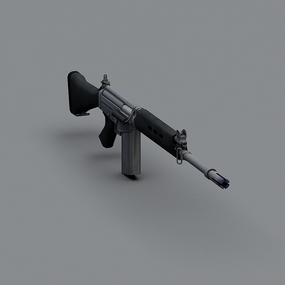 Realistic Low-Poly 3D Rifle Model