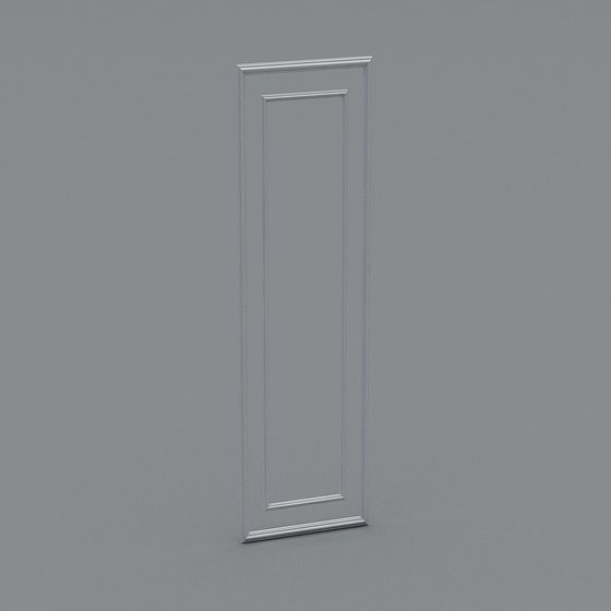Elegant Low-Poly 3D Model Door Panel