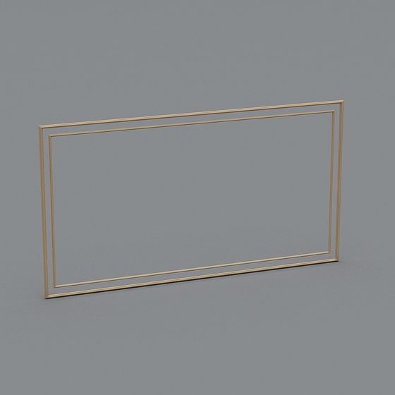Elegant Golden Frame 3D model