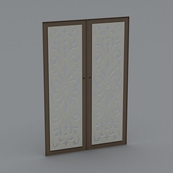 Elegant Scrollwork Door 3D model