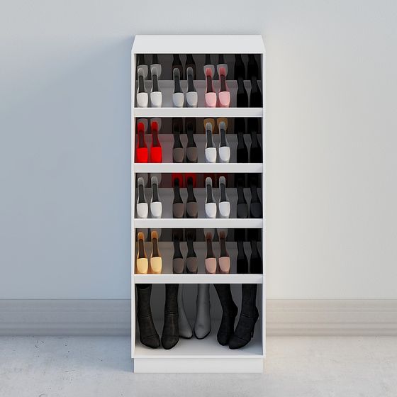 Modern Minimalist Shoe Cabinet 3D model
