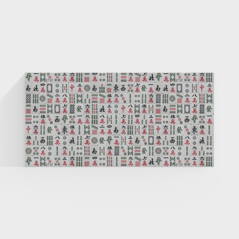 New Chinese style national tide chess room mahjong background wall