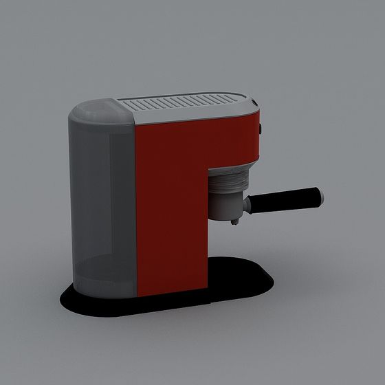 Minimalist 3D Coffee Machine Model for Creative Projects