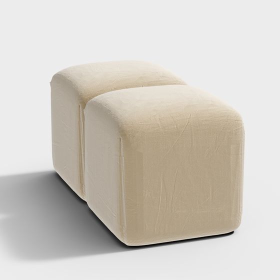 Cubical Sofa 3D model in Modern Minimalist Style