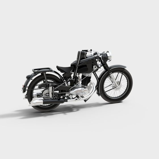 Classic and Modern Motorcycle 3D model