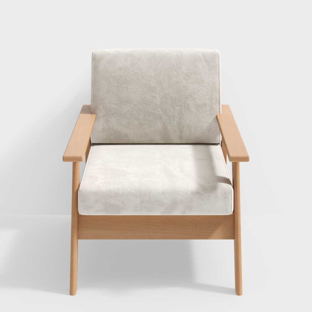 Ghế sofa đơn Qiaomu leyu - ne150 - sofa vải gỗ rắn