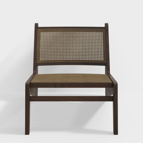 Elegant Rattan Chair 3D model for Modern Design