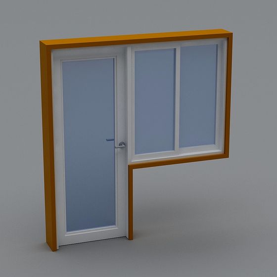 Minimalist White and Wood 3D model