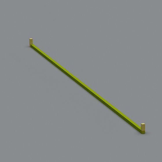 Curved Green Railing 3D model for Unique Spaces