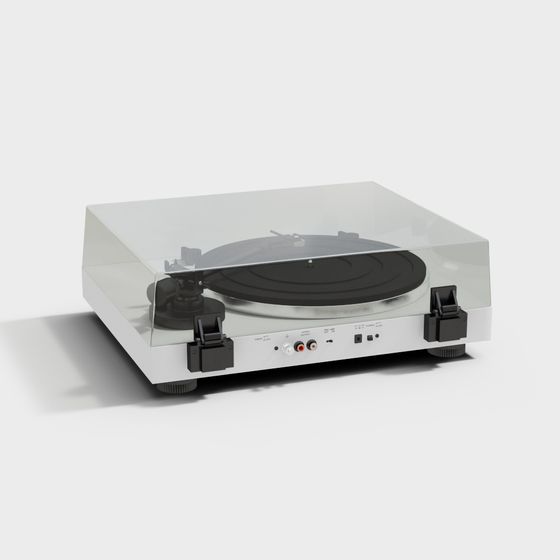Vintage Vinyl Record Player 3D model