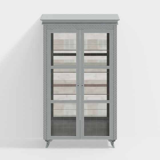 Elegant Display Cabinet 3D model for Modern Design