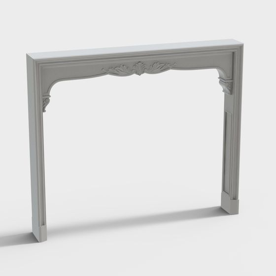 Stylish Classic Fireplace 3D model for Design Projects