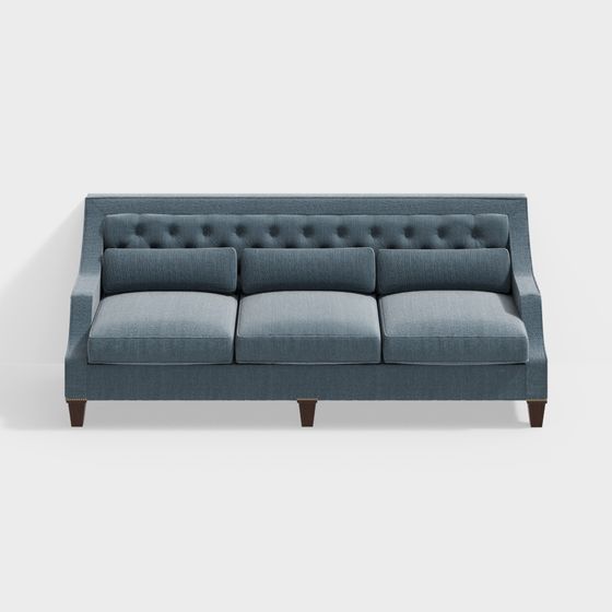 Elegant Low Polygon Sofa 3D model