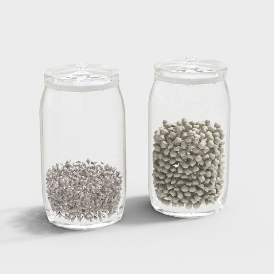 Unique Low-Poly Glass Jar 3D model