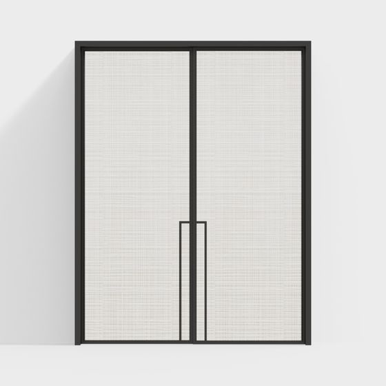Minimalist Double Door 3D Model for Modern Designs
