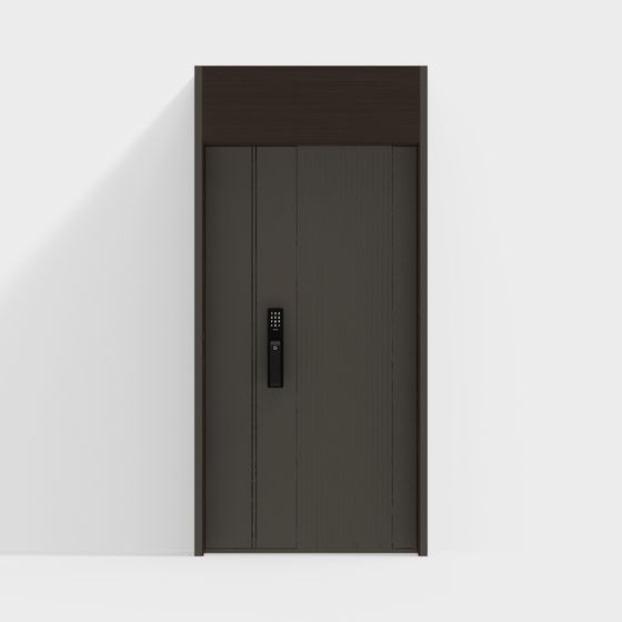 Contemporary 3D Entry Door Model for Creative Spaces