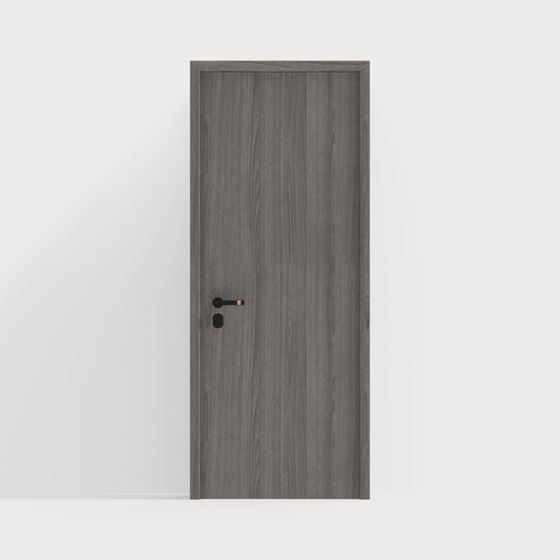 Stylish Gray Wood Texture Door 3D model