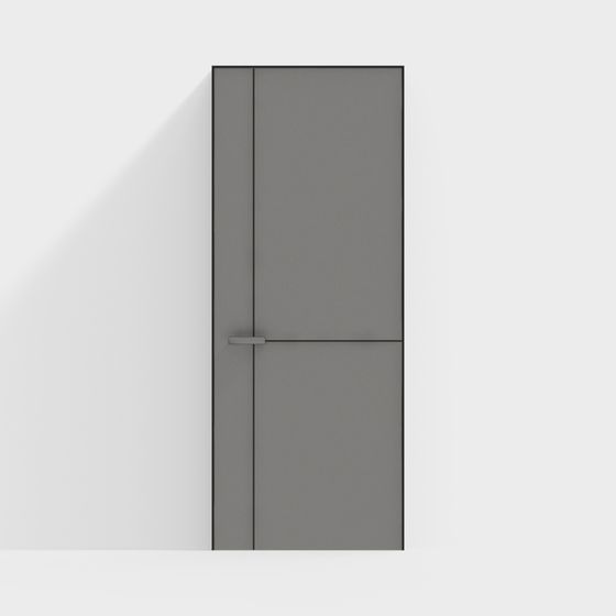 Minimalist Gray Door 3D Model