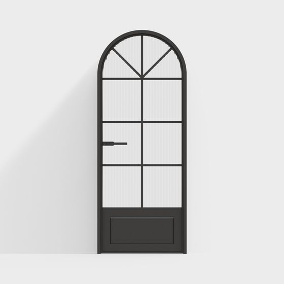 Arched Glass Door 3D model for Modern Design