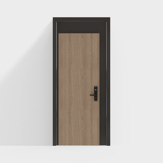 Elegant Low-Polygon Modern Door 3D model