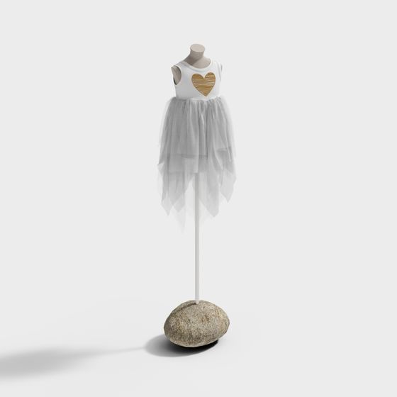 Elegant 3D Model Dress - Dream Dancer 3D model