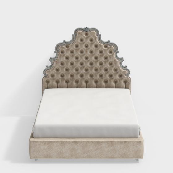 Royal Velvet Bed 3D model