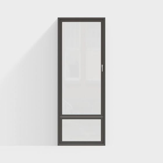 Modern Minimalist Glass Door 3D model