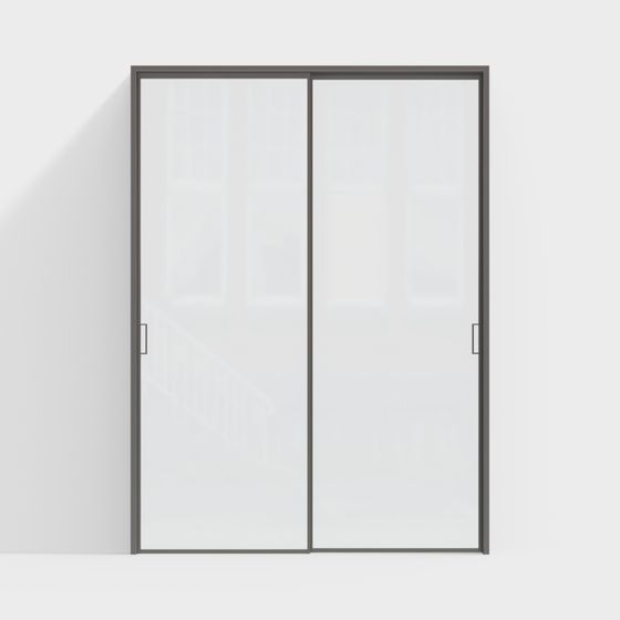 Modern Glass Sliding Door 3D model