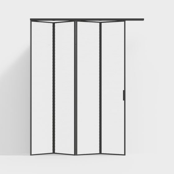Gray Modern Folding Door 3D Model