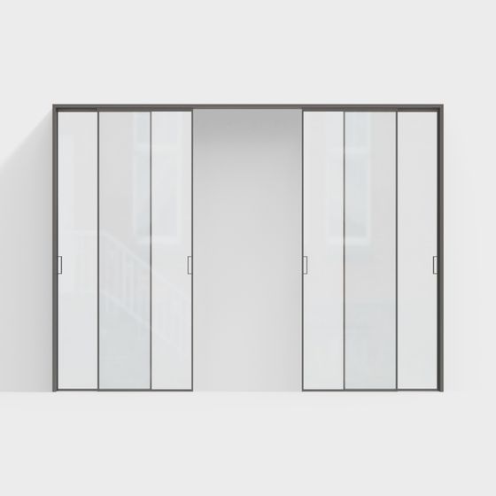 Elegant Glass Sliding Door 3D model