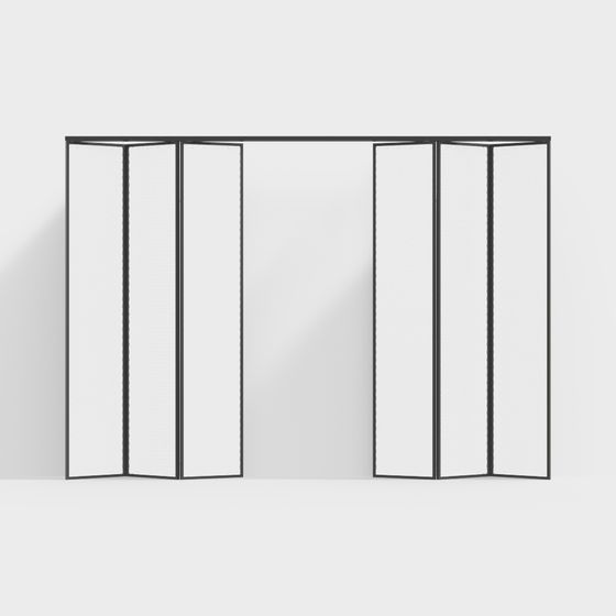 Modern Gray Folding Door 3D Model