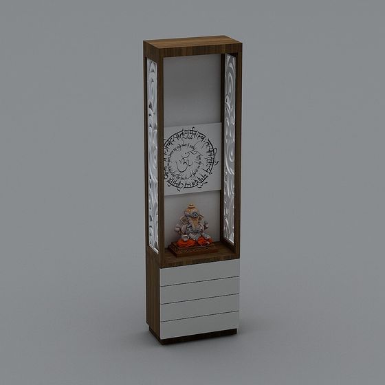Elegant Display Cabinet 3D model for Creative Spaces