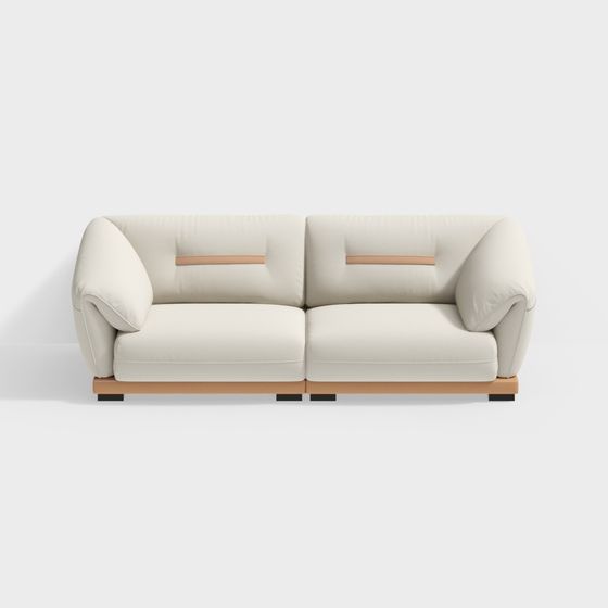 Urban Comfort Low-Poly Sofa 3D model