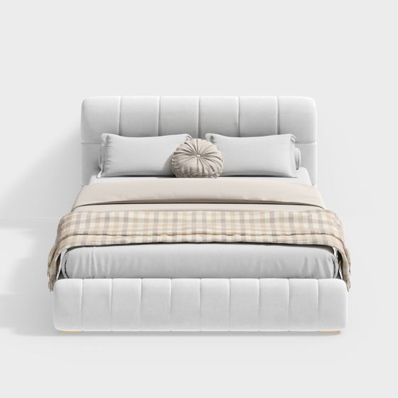 Elegant Modern Bed 3D model Design