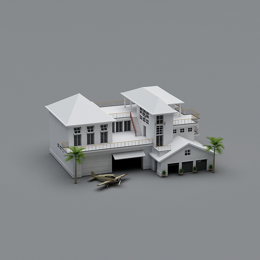 Modern Beach Villa 3D model