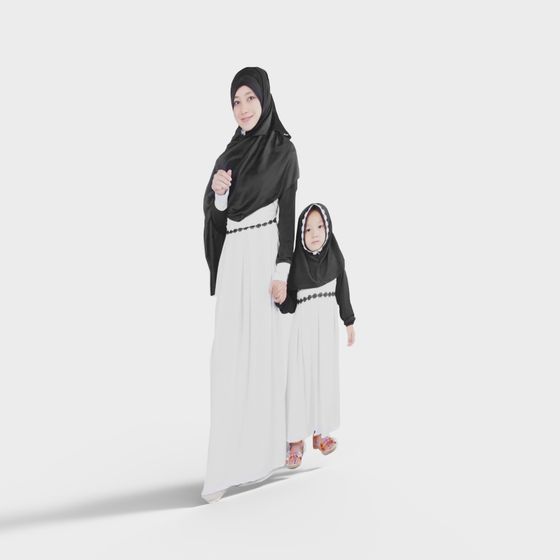 Warm Mother-Daughter 3D model